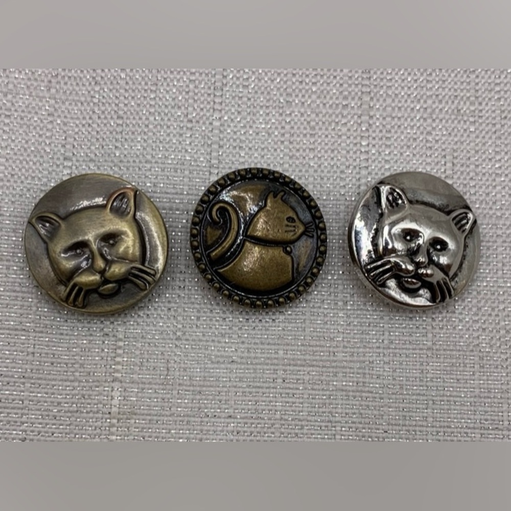 CAT BUNDLE - Set of 3 - Snap Button Charms - 18mm/20mm